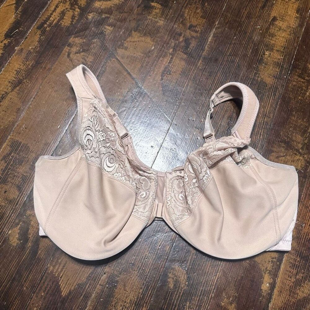 Glamorise Magic lift 44F nude lace vintage glam luxe bra